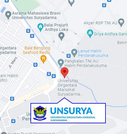 Peta Lokasi Kampus (Google Map) S2 UNSURYA Afternoon Evening Classes Pksm Mputantular Nomor